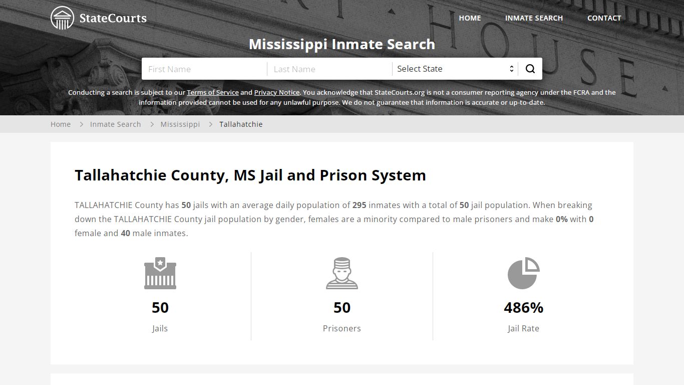Tallahatchie County, MS Inmate Search - StateCourts